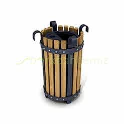 Ahşap Çöp Kovası