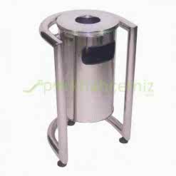 Krom Kafes Dış Mekan Çöp Kovası